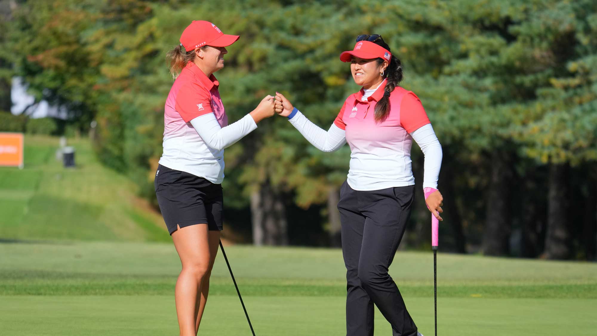 Lauren Coughlin and Lilia Vu of the United States Team